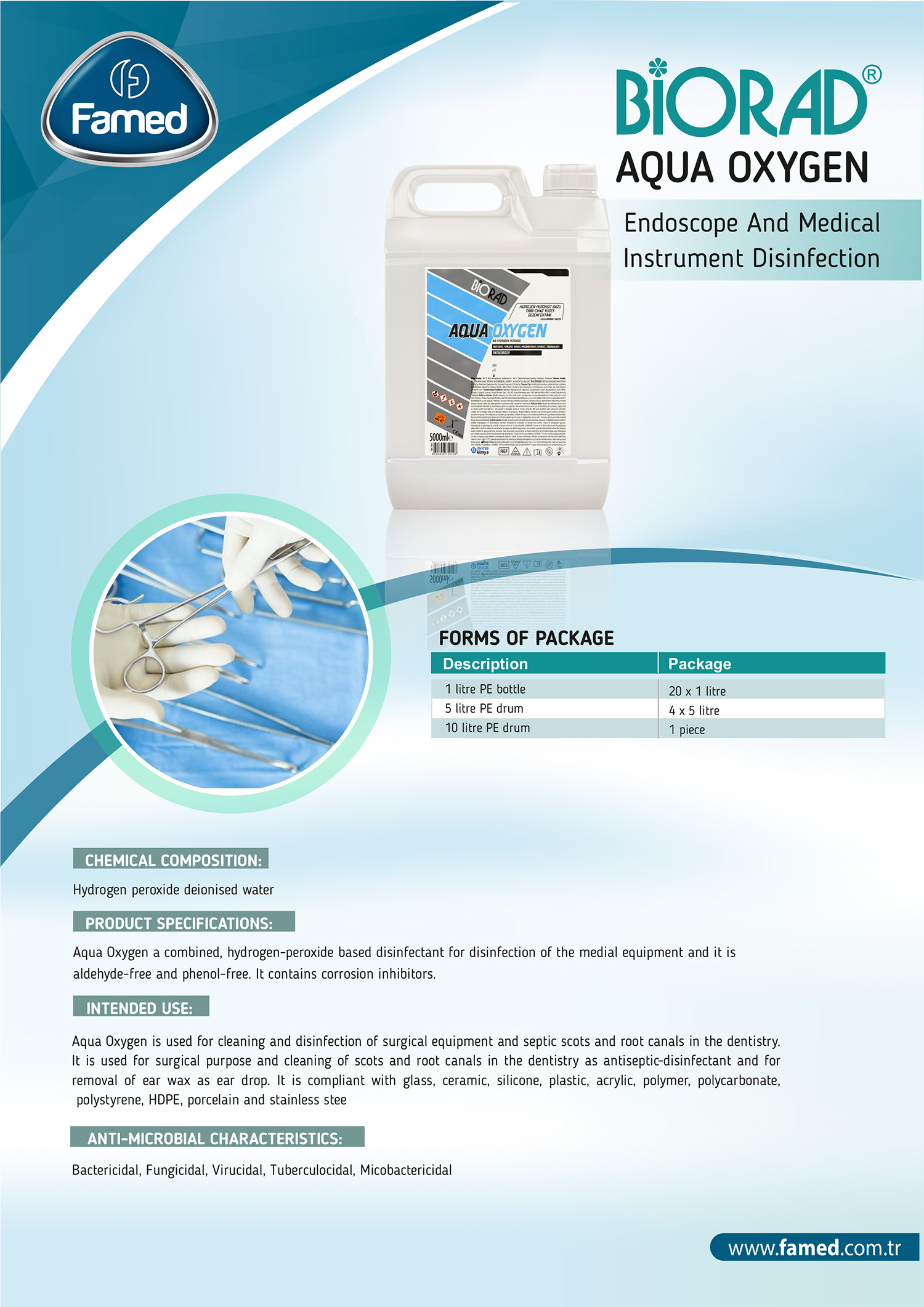 Aqua Oxygen Endoscope And Medical Instrument Disinfection