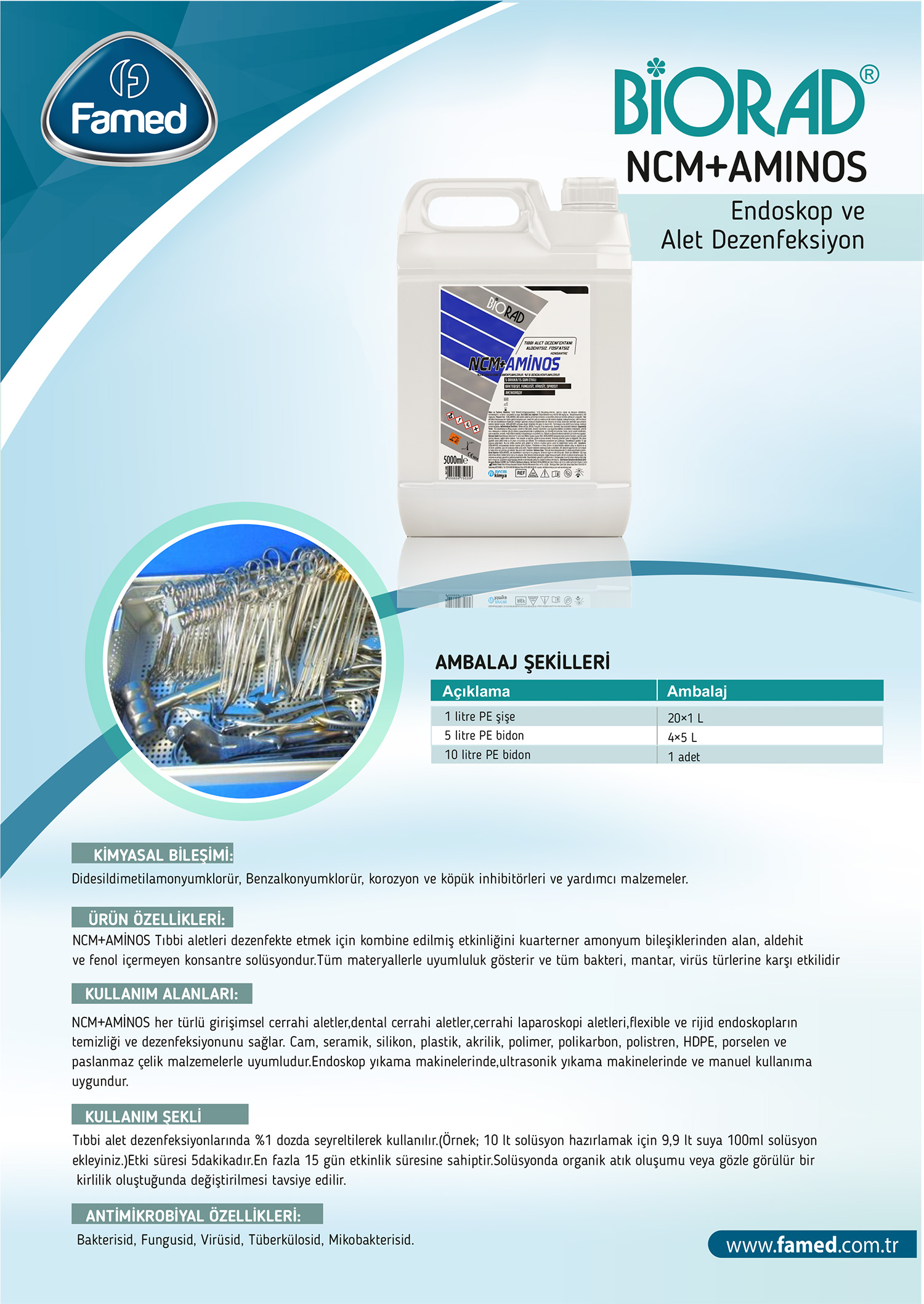 NCM Aminos Endoscope And Medical Instrument Disinfection