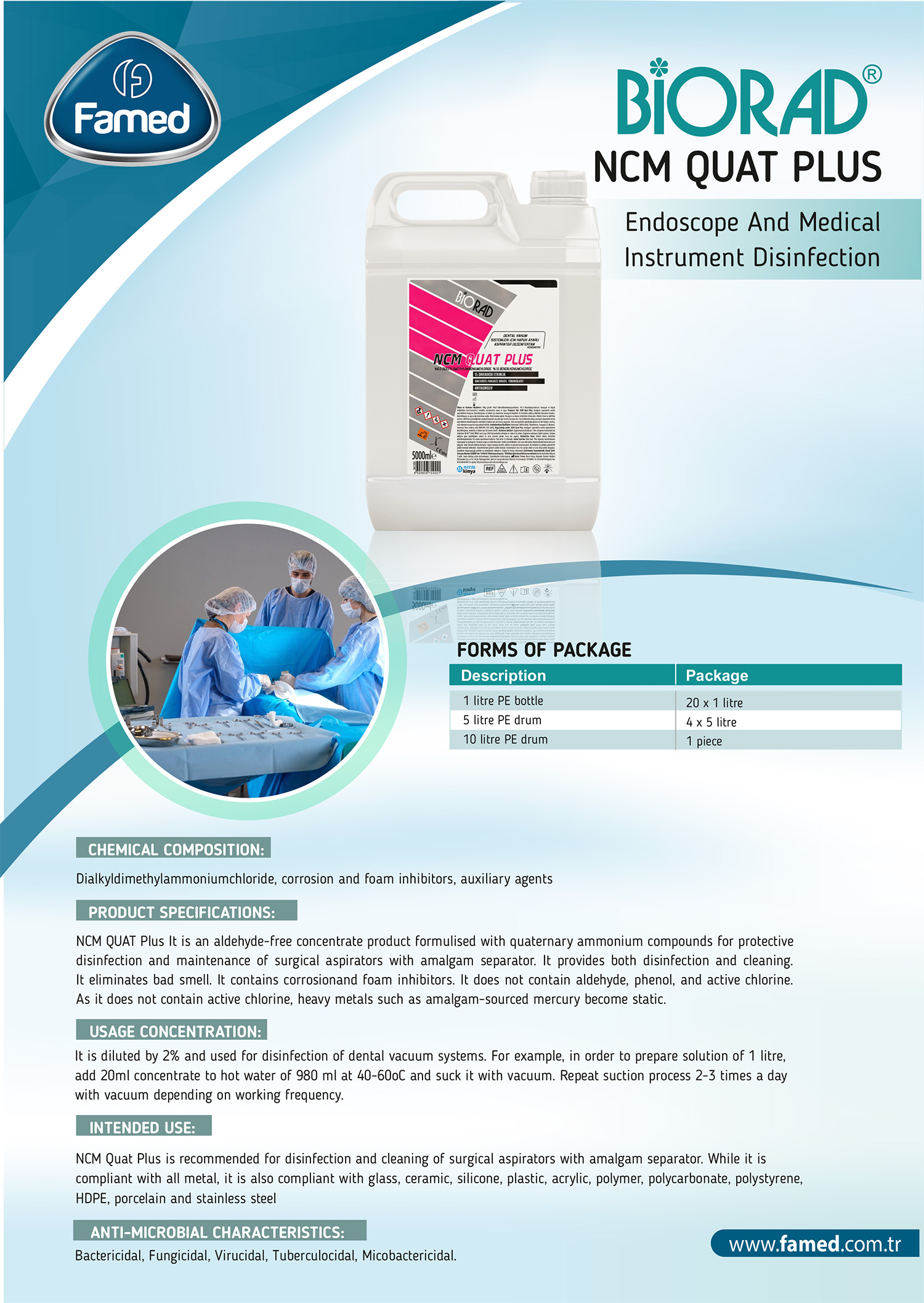 NCM Quat Plus Endoscope And Medical Instrument Disinfection