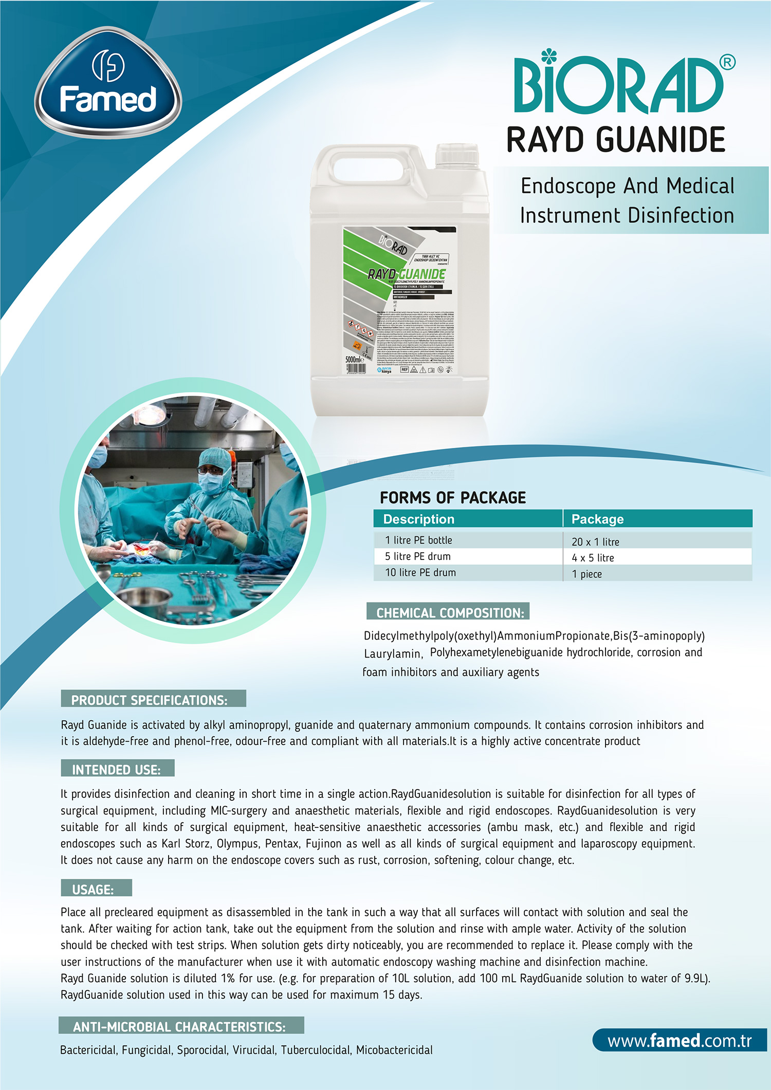 Rayd Guanide Endoscope And Medical Instrument Disinfection