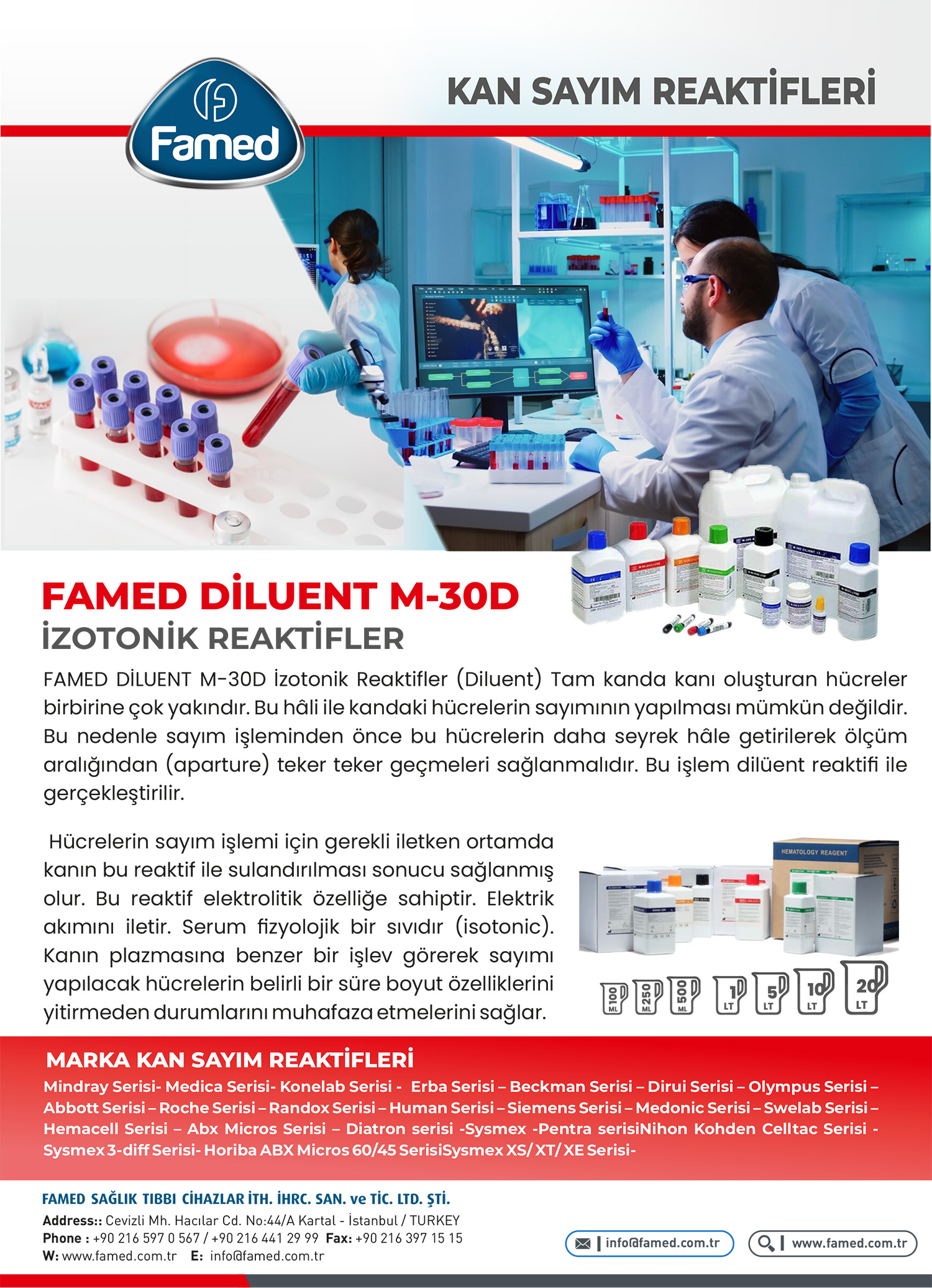 Diluent M-30D İzotonik Reaktifler